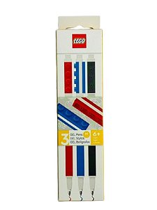 CANETA GEL LEGO AZUL - PRETA - VERMELHO