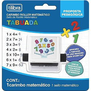 CARIMBO ROLLER MATEMÁTICA TABUADA TILIBRA