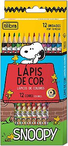 LAPIS DE COR SNOOPY 12 CORES - TILIBRA