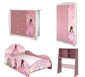 Quarto Completo Infantil Menina Princesa Rosa
