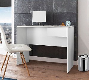 Escrivaninha Para PC com 1 Gaveta Amanda Amanda Branco