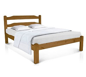 Cama de Casal Bonafé de Madeira Maciça Reforçada Imbuia