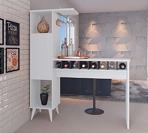 Aparador Bar Para Sala Divisor de Ambiente Branco Web Primus