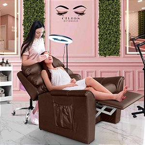 Poltrona Extensão De Cílios Estética Ayla Corino Marrom