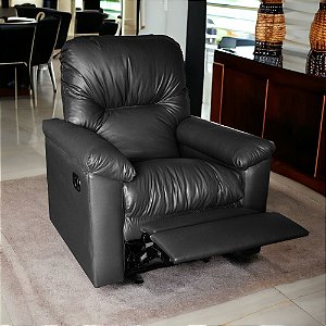 Cadeira Do Papai Reclinavel Abertura Facil Super GM Corino Preto