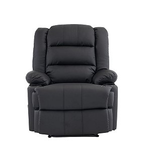 Poltrona Elétrica Reclinavel para idoso Corino Premium Preto