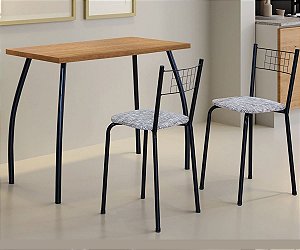 Mesa Para Apartamento De Parede Compacta Com 2 Cadeiras Slim