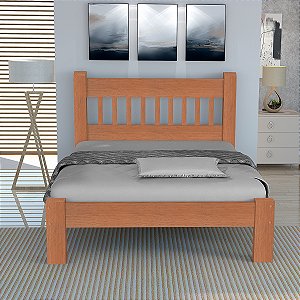 Cama Queen Size Casal Luxo de Madeira Maciça Cedro Tauari Mel