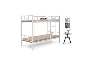 Beliche de Aço Reforçado Solteiro Pelaio Cristal Branca