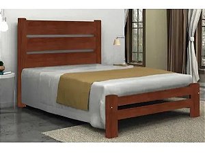 Cama Queen Size Robust de Madeira Maciça Angelim Pedra/Tauari - Castanho