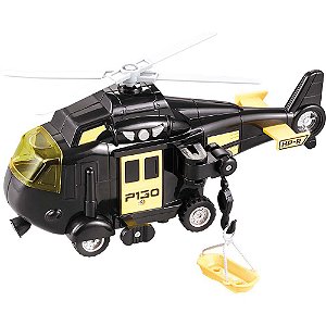 1:20 Helicóptero Polícia Com Luz, Som e Fricção