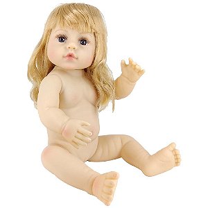 Boneca Bebê Reborn Laura Baby Agatha 100% Silicone