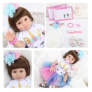 Boneca Bebê Reborn Laura Baby Mini 709-shiny Toys