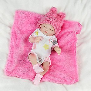 BONECA BEBE REBORN LAURA BABY LILY 10"