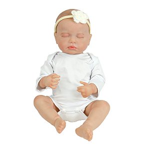 BONECA BEBE REBORN LAURA BABY AMY 18" 100% VINIL