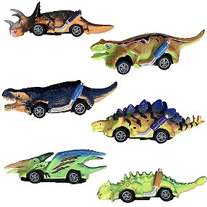 CARRINHO COM FRICCAO DINO 6 PEÇAS