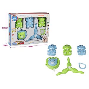 BRINQUEDO INFANTIL MOBILE MUSICAL  AZUL COM VERDE