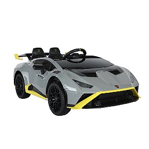 CARRO ELETRICO COM CONTROLE REMOTO LAMBORGHINI  CINZA 12V7AH