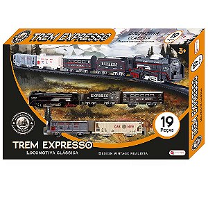 BRINQUEDO INFANTIL TRENZINHO CLASSICO 19 PÇS SHINY TOYS
