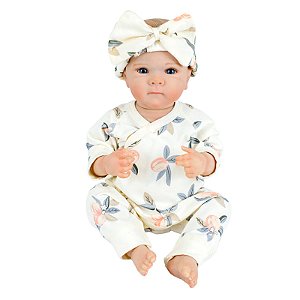 BONECA BEBE REBORN LAURA BABY MAVIE18'' 100% VINIL