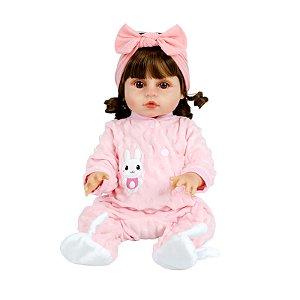 BONECA BEBE REBORN LAURA BABY ZOE18'' 100% VINIL