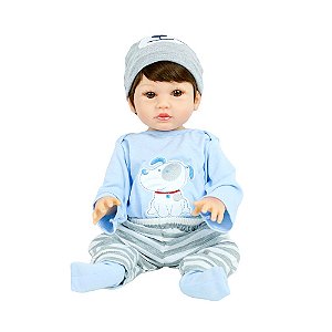 BONECA BEBE REBORN LAURA BABY KAI18'' 100% VINIL