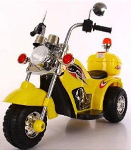 MOTO ELETRICA COM LUZ E SOM 6V4AH AMARELO