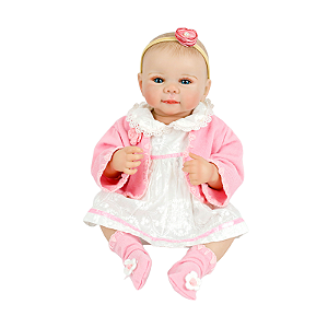 BONECA BEBE REBORN LAURA BABY  NALA 46 cm 100% VINIL