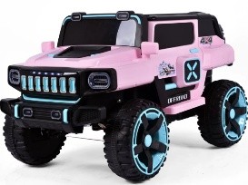 CARRO ELETRICO COM CONTROLE REMOTO 2 LUGARES OFF ROAD 12V7.AH ROSA