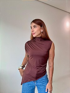 Blusa Ana - Marrom - Tamanho único