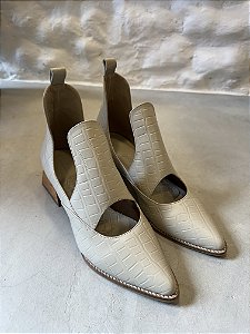 Bota Polli - Off White croco (Referência: 151)