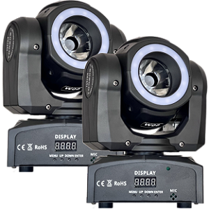 Kit 2 Moving Head Led Beam 60w Rgbw Fita Led Dmx