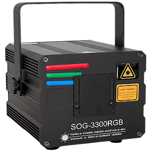 Laser Colorido 3 Watts Verde Vermelho Azul Dmx Ilda
