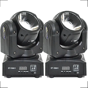 Kit 2 Moving Head Led Beam 80w Rgbw Dmx