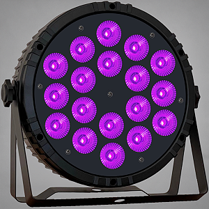 Canhao De Led Luz De Palco Refletor Par Led 18 Leds 18w Rgbwauv Hexaled 324w Automatico Ritmico Dmx - 127/220v
