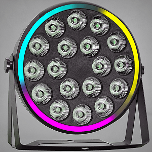 Canhao De Led Luz De Palco Refletor Par Led 18 Leds 12w Rgbw Quadriled 216w Borda Led Automatico Ritmico Dmx - 127/220v