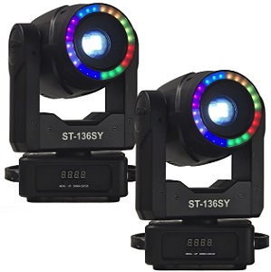 Kit 2 Moving Head Spot 150w Prisma Disco Cores Borda De Led