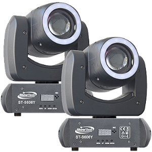 Kit 2 Moving Head Led Beam 100w Com Borda Led Prisma