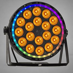 Canhao De Led Luz De Palco Refletor Par Led 18 Leds 18w Rgbwauv Hexaled 324w Borda Led Automatico Ritmico Dmx - 127/220v