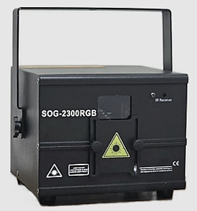 Laser SOG-2300RGB 2 Watts Verde Vermelho Azul Dmx Bluetooth Controle