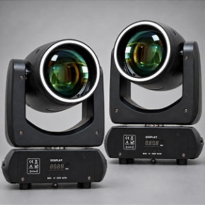 Kit 2 Moving Head Led Beam 200w 5R Arco Iris Disco de Cor Desenho Prisma Borda Led Dmx Iluminacao Profissional - 127/220v