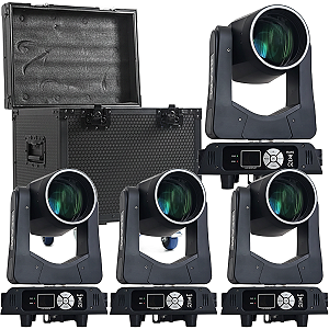 Kit 4 Moving Head Beam VM-B230 Mini 7R 230w Arco Iris Borda Led Foco Eletronico