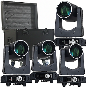 Kit 4 Moving Head Beam VM-B230 230w Arco Iris Borda Led Foco Eletronico