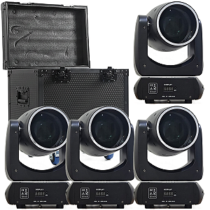 Kit 4 Moving Head Beam VM-B200 Arco Iris 200w Borda Led