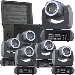 Kit 6 Moving Head Beam VM-100WB 100w Borda Led