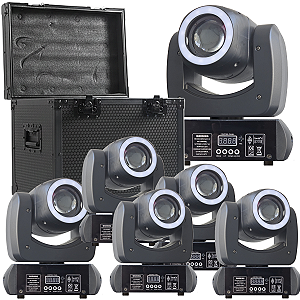 Kit 6 Moving Head Beam SOG-100WB 100w Borda Led