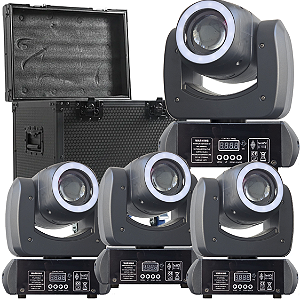 Kit 4 Moving Head Beam VM-100WB 100w Borda Led