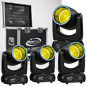 Kit 4 Moving Head Beam ST-200BY 200w Borda Led