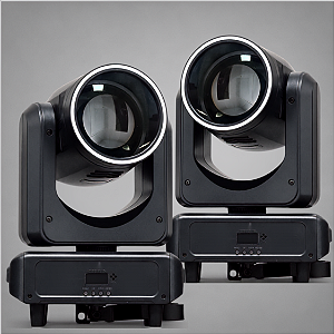 Kit 2 Moving Head Led Beam 200w Arco Iris Disco de Cor Desenho Prisma Borda Led Dmx Iluminacao Profissional - 127/220v