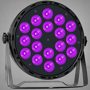 Canhao De Led Luz De Palco Refletor Par Led 18 Leds 18w Rgbwauv Hexaled 324w Automatico Ritmico Dmx - 127/220v